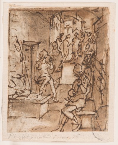 Biczowanie (?) autorstwa Jan van der Straet, called Stradanus