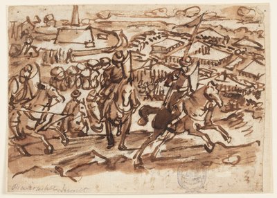 Odwrót Turków po oblężeniu Wiednia w 1529 r. autorstwa Jan van der Straet, called Stradanus