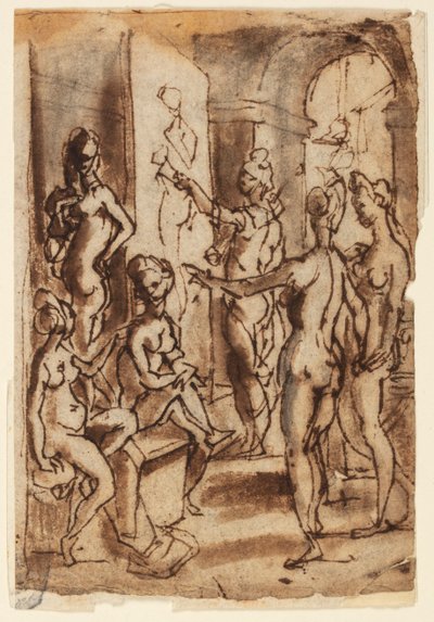 Zeuxis maluje Helenę autorstwa Jan van der Straet, called Stradanus