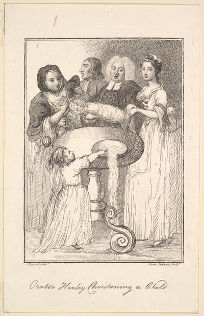 Orator Henley chrzci dziecko, 1794. autorstwa Jane Ireland