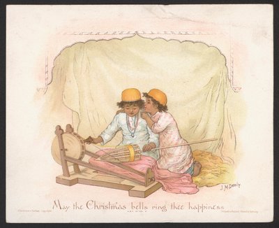 Kartka świąteczna (chromolitho) autorstwa Jane M. Dealy