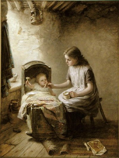 Czas na herbatę (olej na płótnie) autorstwa Jane Maria Bowkett