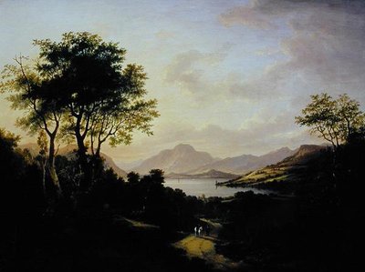 Rozległy widok na Loch Lomond, niedaleko Dumbarton (olej na płótnie) autorstwa Jane Nasmyth