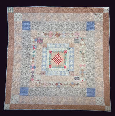 Kołdra patchworkowa, ok. 1860 (tekstylna) autorstwa Jane Pizar
