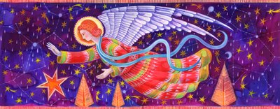 Anioł, 1995, (atrament i gwasz) autorstwa Jane Tattersfield