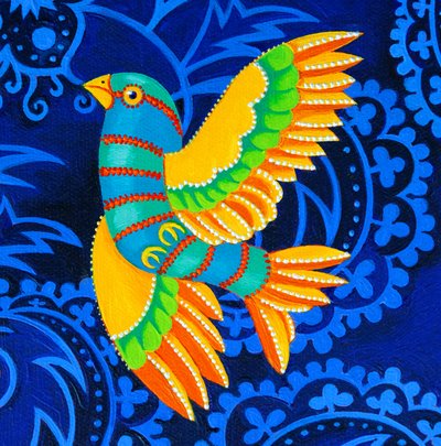 Ptak żółtoskrzydły, 2019 autorstwa Jane Tattersfield