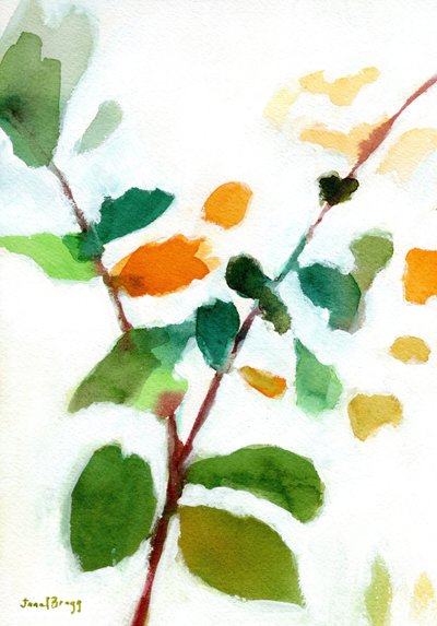 Botaniczny z dziedzińca, ok. 2023 (akwarela na papierze) autorstwa Janel Bragg