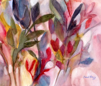 Botaniczny z Radością na każdą porę roku, ok. 2022 (akwarela na papierze) autorstwa Janel Bragg