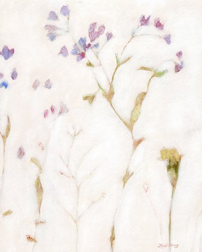 Faintly Lightly Phlox and Carnation, ok. 2018 (akwarela na papierze) autorstwa Janel Bragg
