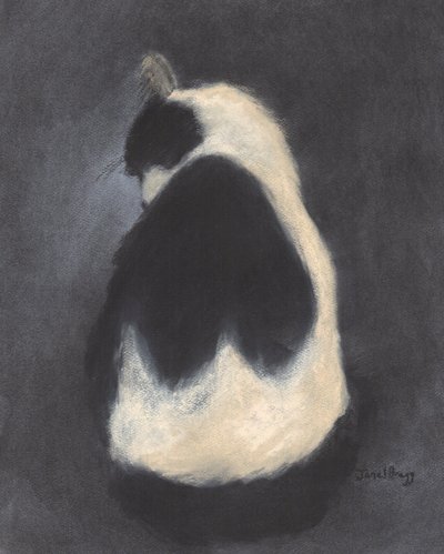 Thomas bierze kąpiel, ok. 2018 (pastel i węgiel na papierze) autorstwa Janel Bragg