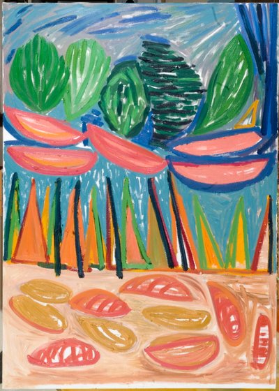 Jesteśmy tylko niepokonani (i), 2007 (olej na płótnie) autorstwa Janet McKenzie