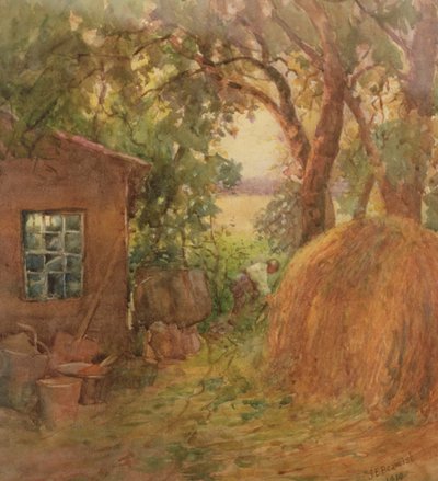 Narożnik torowiska, 1910 (wc) autorstwa Janie E. Beamish