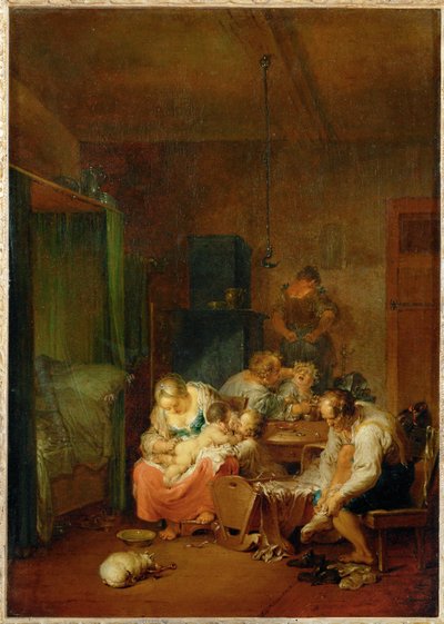 Wnętrze, poranek (obraz na płótnie) autorstwa Januarius Zick