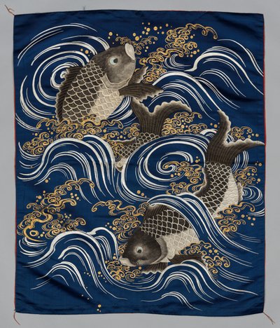 Pokrowiec na prezent (Fukusa) z karpem w falach autorstwa Japan, Meiji period