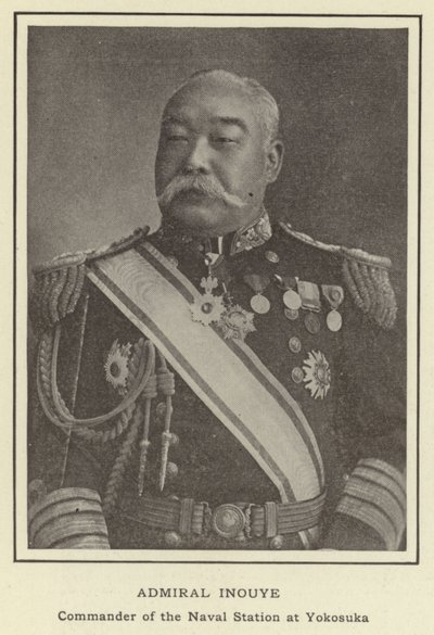 Admirał Inouye, dowódca Stacji Morskiej w Yokosuka autorstwa Japanese Photographer