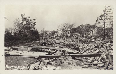 Następstwa wielkiego trzęsienia ziemi w Kanto, Japonia, 1923 r. autorstwa Japanese Photographer