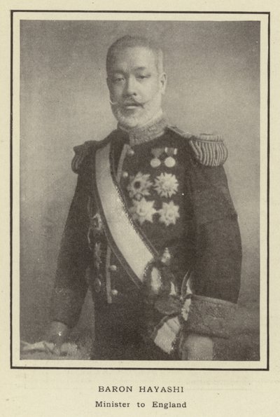 Baron Hayashi, minister w Anglii autorstwa Japanese Photographer