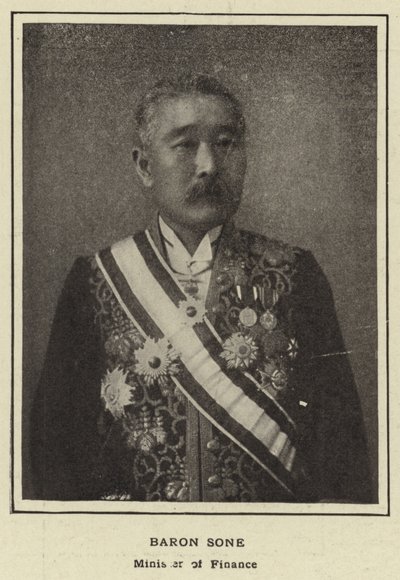Baron Sone, Minister Finansów autorstwa Japanese Photographer
