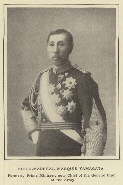 Feldmarszałek markiz Yamagata, były premier, obecnie szef Sztabu Generalnego Armii autorstwa Japanese Photographer