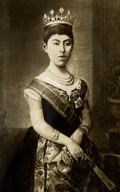 Portret Haruko, Cesarza Japonii. Fotografia, początek XX wieku. autorstwa Japanese Photographer