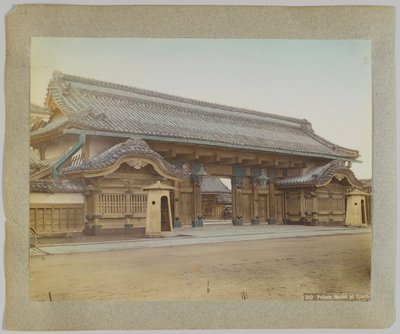 Prince House w Tokio, Japonia (ręcznie kolorowane czarno-białe zdjęcie) autorstwa Japanese Photographer
