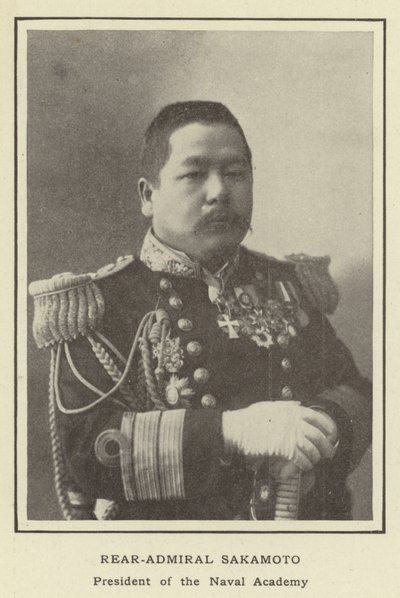Kontradmirał Sakamoto, prezes Akademii Marynarki Wojennej autorstwa Japanese Photographer