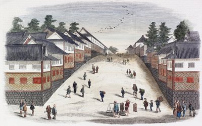 Ulica w Princes Quarter, Jeddo autorstwa Japanese School