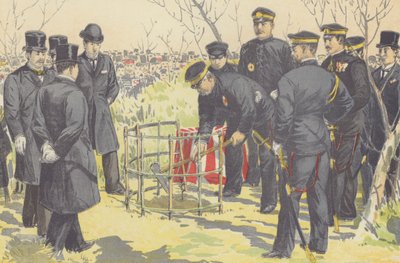 Admirał Togo sadzi sobie laur na pamiątkę z obchodów upadku Port Arthur (chromolitho) autorstwa Japanese School