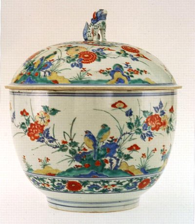Miska z pokrywką, okres Edo (porcelana malowana) autorstwa Japanese School