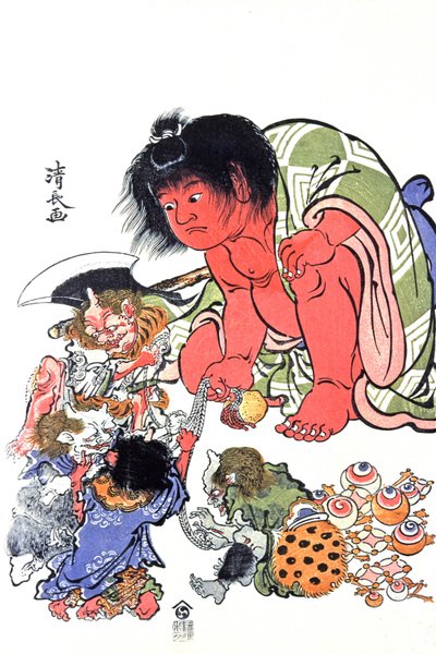 Demony, połowa XIX w. (druk) autorstwa Japanese School