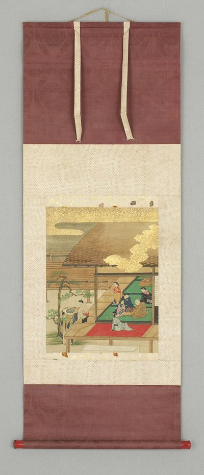 Domowy taras z figurami autorstwa Japanese School