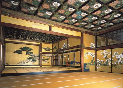 Wnętrze zamku Nijo (1602-1626). Sztuka Tokugawy. Architektura. Japonia, Kioto (zdjęcie) autorstwa Japanese School