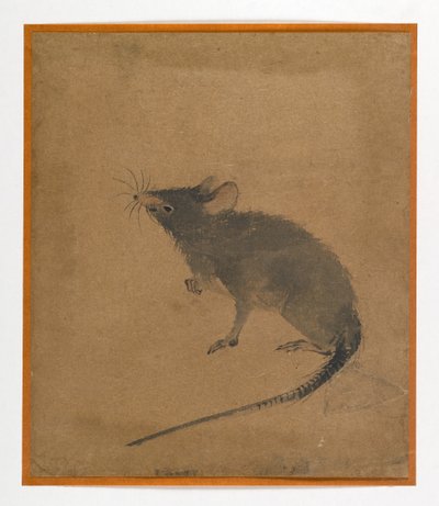 Mysz (tusz i sepia na papierze) autorstwa Japanese School