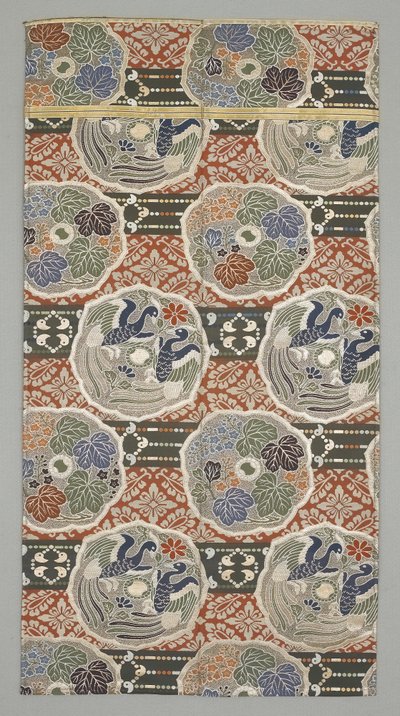 Fragment Obi, koniec XIX-początek XX wieku (tkanina jedwabna) autorstwa Japanese School