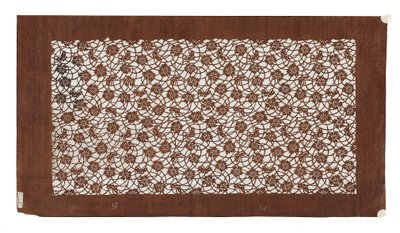 Wzornik papierowy (katagami), koniec XIX wieku (papier z kory morwy poddany obróbce persimmon sok) autorstwa Japanese School