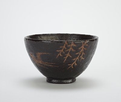 Miseczka na herbatę, nieznany warsztat wyrobów Raku autorstwa Japanese School