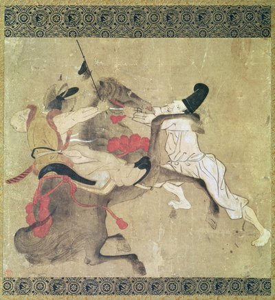 Wściekły koń (malowany zwój) autorstwa Japanese School