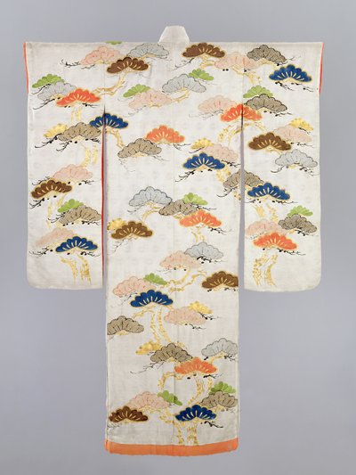 Kimono damskie, okres Edo (1600-1868) (jedwab z metaliczną nicią) autorstwa Japanese School