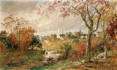 Jesienny krajobraz, Saugerties, 1886 autorstwa Jasper Francis Cropsey