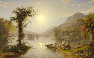 Jesień nad jeziorem Greenwood, 1861 autorstwa Jasper Francis Cropsey