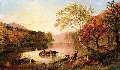 Jesień nad rzeką Hudson, ok. 1861 (olej na płótnie) autorstwa Jasper Francis Cropsey