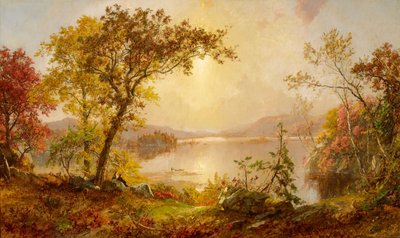 Jezioro Greenwood, jesień nad rzeką Hudson autorstwa Jasper Francis Cropsey