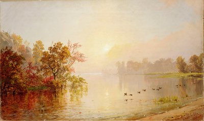Mgliste popołudnie - jesień, 1873 autorstwa Jasper Francis Cropsey