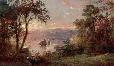 Żegluga (The Hudson at Tappan Zee) 1883 (olej na płótnie) autorstwa Jasper Francis Cropsey