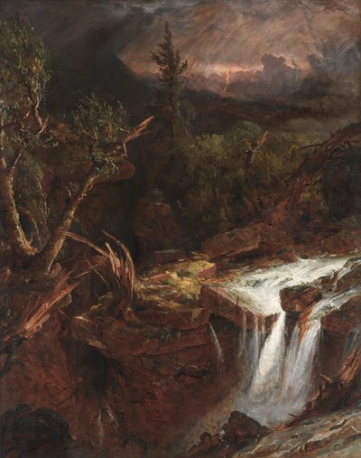 The Clove - Scena burzy w górach Catskill autorstwa Jasper Francis Cropsey
