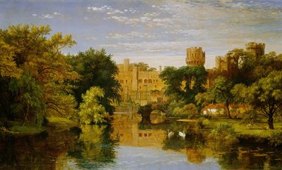Zamek Warwick, Anglia, 1857. autorstwa Jasper Francis Cropsey