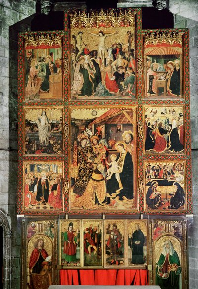 Ołtarz z kaplicy królewskiej św. Aguedy, Barcelona autorstwa Jaume Huguet