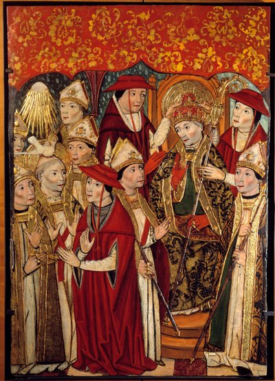 Wybór św. Fabiena na Papauta (236 do 250). Obraz Jaime Huguet (1415-1492) autorstwa Jaume Huguet
