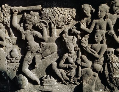 Ulga ze świątyni hinduskiej autorstwa Javanese School