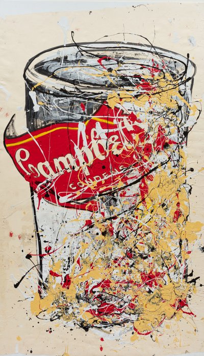 Number One, 2019 (farba domowa i tusz na płótnie) autorstwa Jay Batlle